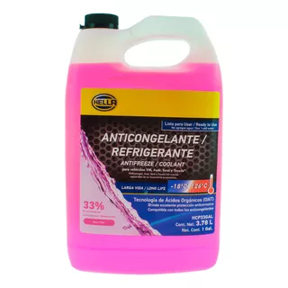 Anticongelante Rosa Premezclado 33% 3.785 Lt Hella