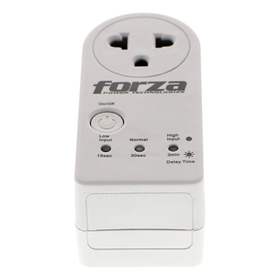 Protector De Voltage Forza 1500w, Enchufe 350° Fvp-1212b-ng Color Blanco