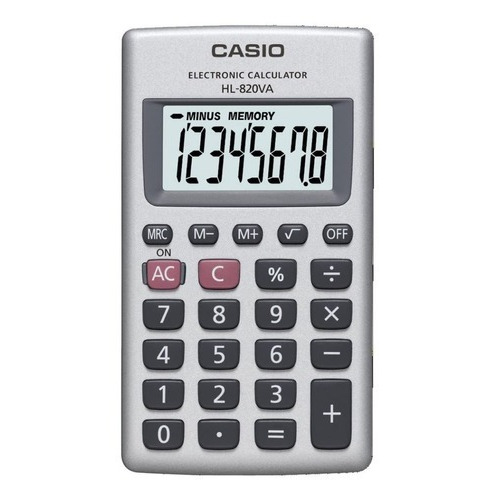 Calculadora Casio Hl820va - Taggershop Color Gris