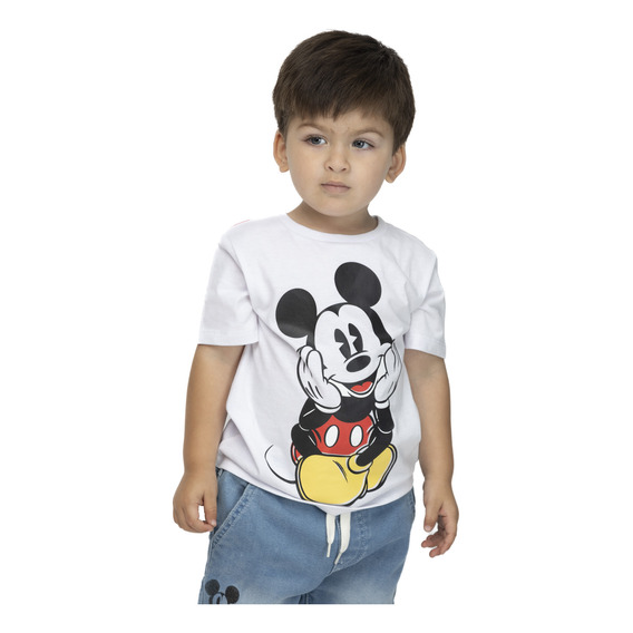 Polera Niño Grande Mickey Azul Disney