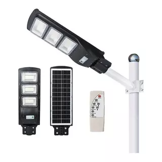 Foco Solar Led 90w Exterior C/ Sensor Y Control+ Brazo Metal