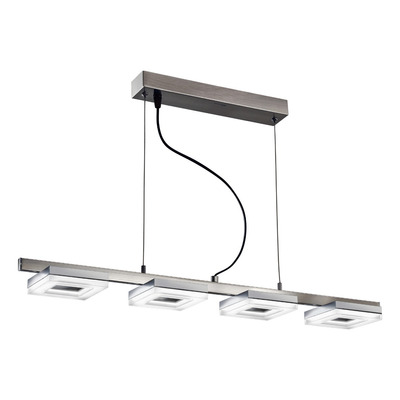 Colgante Norly Led Moderno Acero 4 Luces 20w Cie