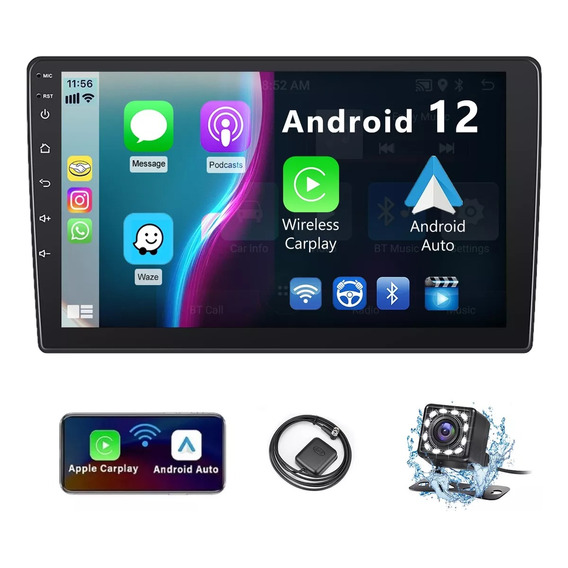 Autoestéreo 9 Pulgadas Android12 Carplay Wifi Gps Auto 4+32g