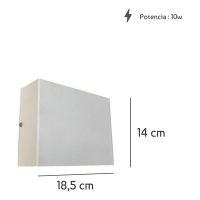 Aplique Pared Diseño Moderno Flat Blanco Apto Led Gu10 