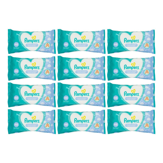 Pampers Kit X12 Toallitas Húmedas Aroma Caricia De Bebé 6c