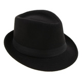 D Chapéu Fedora De Lã Hehco Boné Masculino De Aba Curta