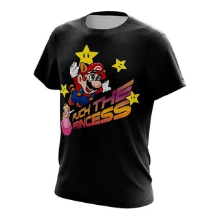 Playera Sublimada Mario Bros 3 F*ck The Princess