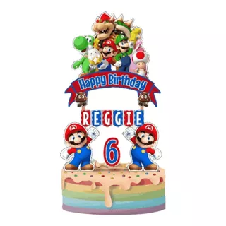 Cake Topper Mario Bros Adorno Para Tortas Personalizados
