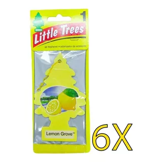 6x Aromatizante Little Trees Cheirinho Lemon Grove - Limão