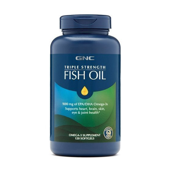 Suplemento en cápsula GNC  Triple Strength Fish Oil dietético