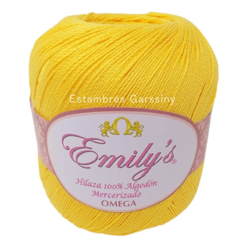 Hilaza Emily's Omega 100% Algodón Bola De 150g Color Amarillo