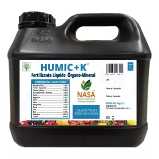 Fertilizante Orgánico Npk Humic+ K 6kg Llenado De Fruto