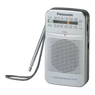 Radio De Bolsillo Panasonic Am Fm + Auriculares + Parlante Ultimo Modelo Color Gris
