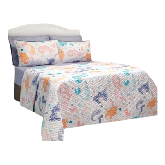 Colcha Sencilla Infantil Cama Metro 100x190 Doble Faz +funda