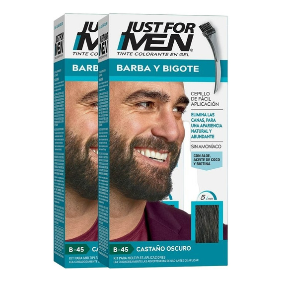 Pack X2 Jfm Barba Y Bigote Castaño Oscuro 28 Gr