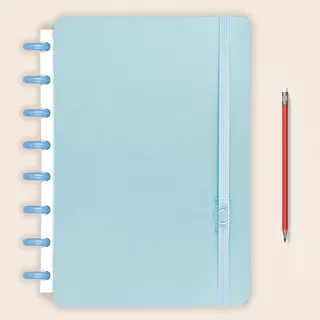 Caderno Criativo Tom Pastel Azul - A5 - Discos - Inteligente