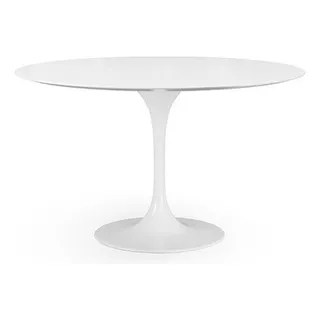 Mesa De Comedor Diseño Minimalista Blanca Tulip 100cm Color De La Tapa Blanco Color De Las Patas Blanco