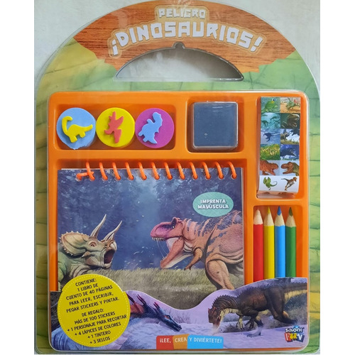 Peligro Dinosaurios, de Lee Crea  Y Diviertete. Editorial SCHOOL FUN, tapa blanda en español