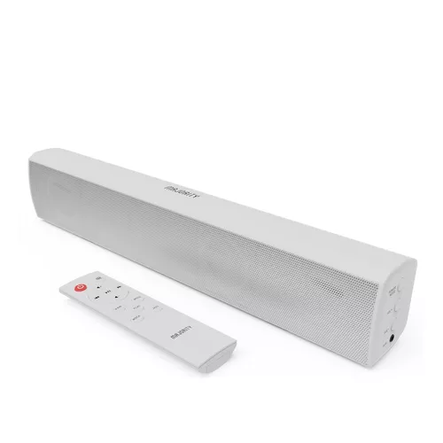 MAJORITY Barra de sonido Bluetooth blanca para dispositivos de TV, altavoz  de PC de 50 W