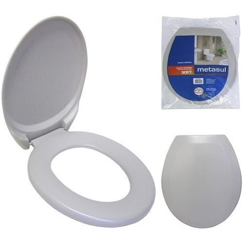 Tapa para sanitario Metasul Soft de plástico color blanco