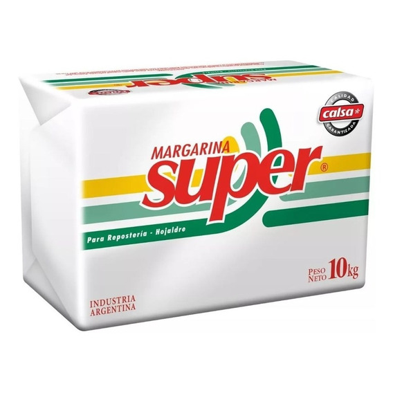Margarina Super Calsa Reposteria Hojaldre Pasteleria 10kg