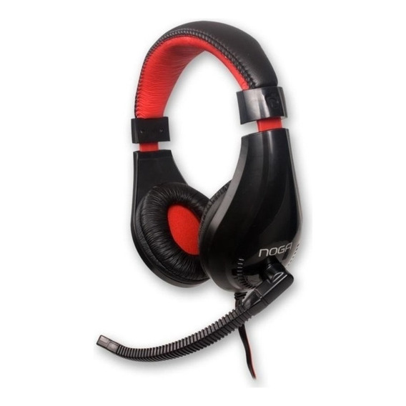 Auriculares gamer Noga Stormer NG-8620 negro y rojo