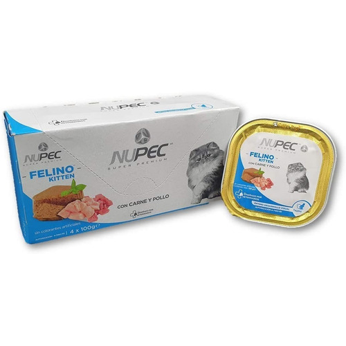 Nupec Felino Kitten Alimento Húmedo Gatito 4 Duopack 16latas