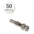 Conector Bnc Com Mola E Parafuso 4mm Cftv Com 50 Peças
