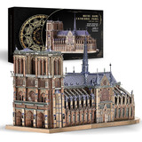 Quebra Cabeça Diy 3d Nano Metálico Catedral Notre Dame Paris