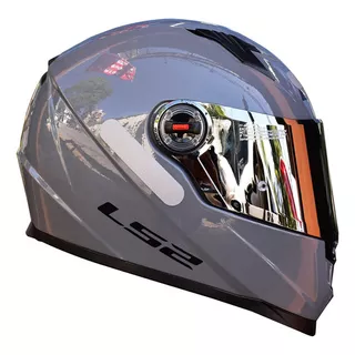 Capacete Ls2 Ff358 Xdron Neon Laranja Azul Amarelo Branco Cor Cinza Brilho Desenho Monocolor Tamanho Do Capacete 60