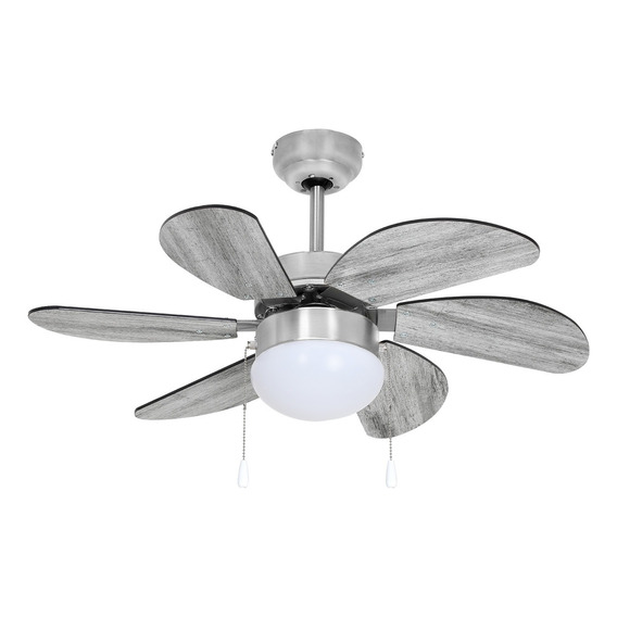 Ventilador Techo Moderno 6 Aspas Tipo Madera 78cm 30p Beckon