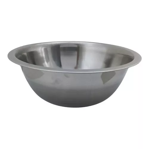 Bowl Tazón Mediano de Acero Inoxidable de 3.5 Litros Plateado