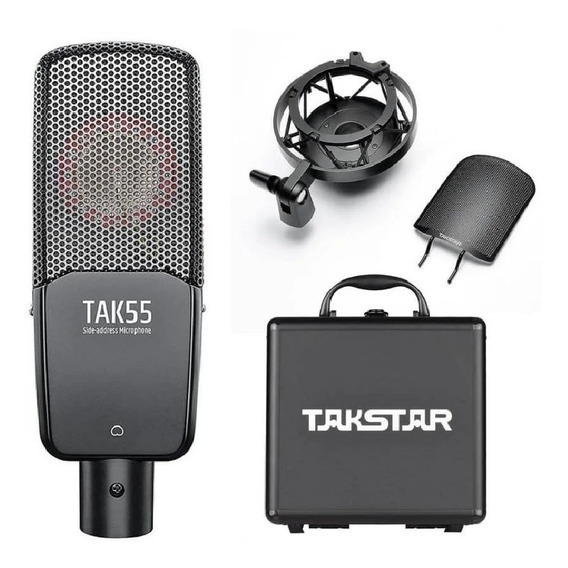 Set Micrófono Takstar Tak55 Condensador Multipatrón Negro