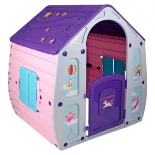 Casinha De Brinquedo Bel Brink Com Porta E Janelas Unicórnio Cor Multicolor