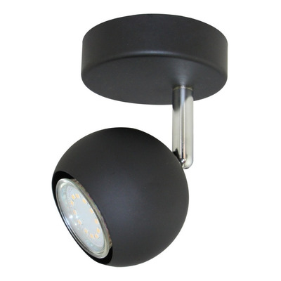 Aplique Venus 1 Luz Negro Moderno Deco Apto Led Movil Gu10