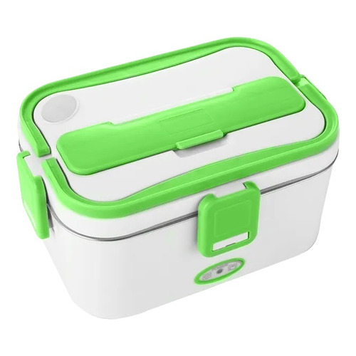 Lonchera Térmica Eléctrica Lunch Box Portátil Termo Comida Color Verde