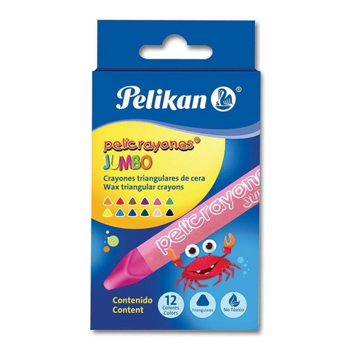 Crayon Pelikan 50601220 Triangular Jumbo C12 Pzas /v