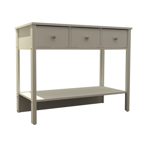 Mueble Consola Aparador Moderno 95cm En Mdp 3 Cajones Blanco