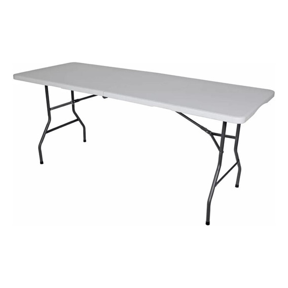 Mesa 180cm De Exterior De Acero/plástico Color Blanco