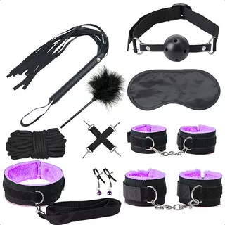 Kit Bondage Completo Excita Estimula Sado Bdsm Amarras Tesão