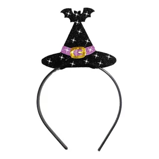 Tiara Halloween Chapéu De Bruxa C/ Glitter 1 Und. - Piffer Cor 15