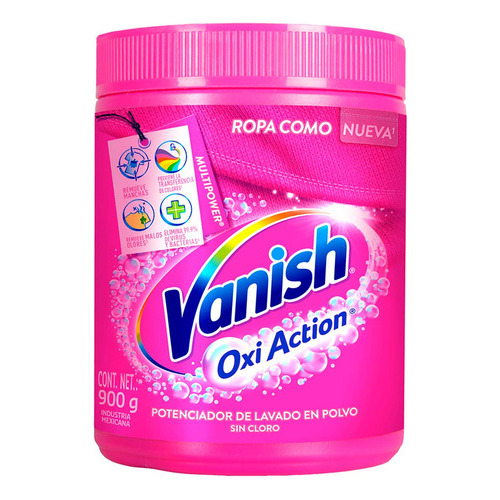 Quitamanchas En Polvo Vanish Rosa 900g