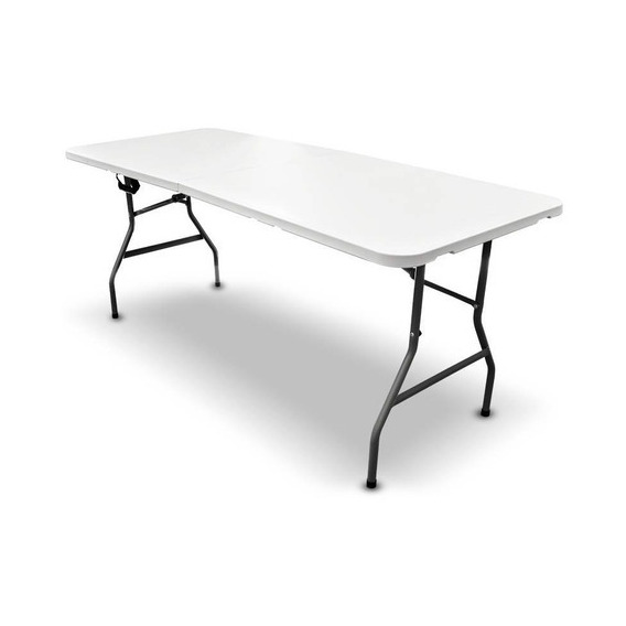 Top Living Mesaplas mesa plegable portafolio de plastico 1.80m color blanco