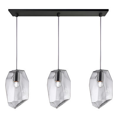 Colgante 3 Luces Diaf Transparente Vintage Apto Led Lk Trans