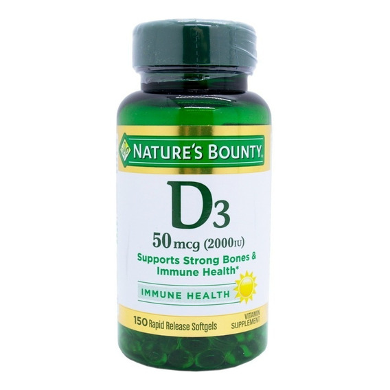 Natures Bounty Vitamina D3 50mcg Suplemento X 150 Local