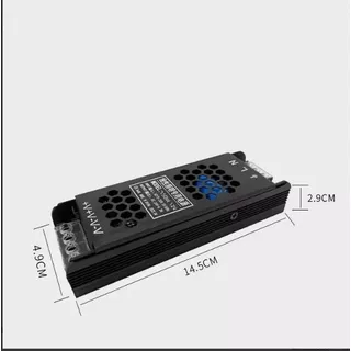 Fuente 12v 150w 12.5a Metalica Negro  Caja Ultrafina Mayorled