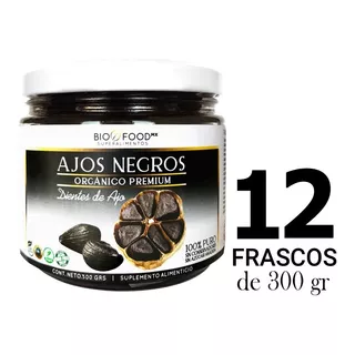 Ajo Negro Organico Premium (12 Frascos De 300g) Gourmet 