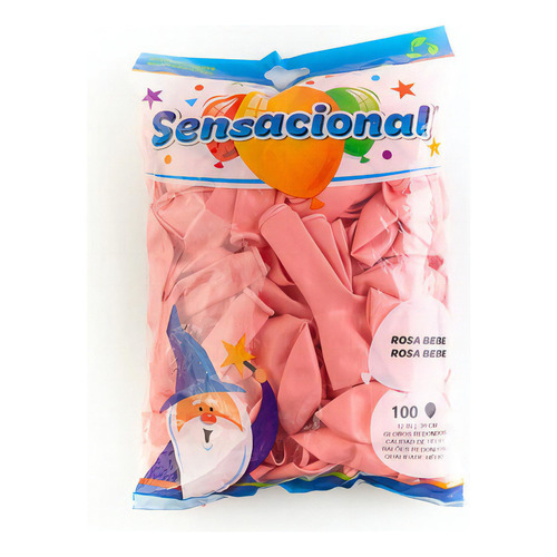 Globos Estandar 100 Piezas No 12 Rosa Baby Selanusa