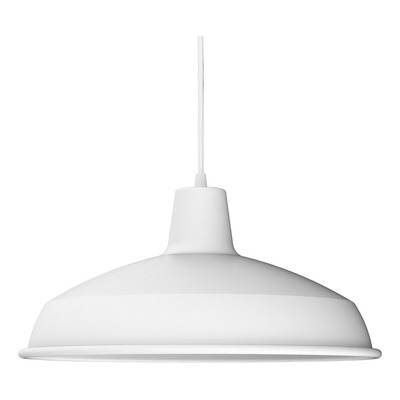 Lampara Colgante Vintage Galponero Blanco Cocina Incluye Led