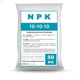 50kg Adubo Fertilizante Npk 10-10-10 - Uso P/ Geral Jardim